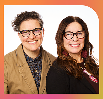 headshot of Juana Berinstein and Ellen Blais